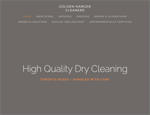 Tablet Screenshot of goldenhangercleaners.com